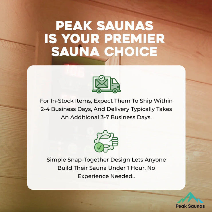 Peak Saunas Everest 2-Person Full Spectrum Infrared XL Medical-Grade Red Light - Fluent Trends