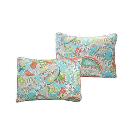 Aqua Paisley Floral 4 Piece Daybed Cover Set Melrose Home Design
