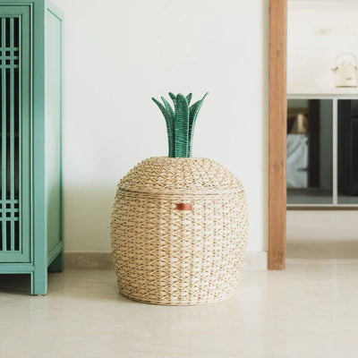Pineapple Storage Basket Large - Natural - Fluent Trends