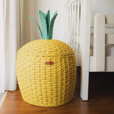 Pineapple Storage Basket Large - Yellow - Fluent Trends