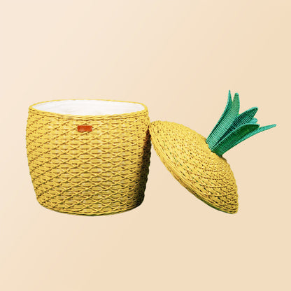 Pineapple Storage Basket Large - Yellow - Fluent Trends