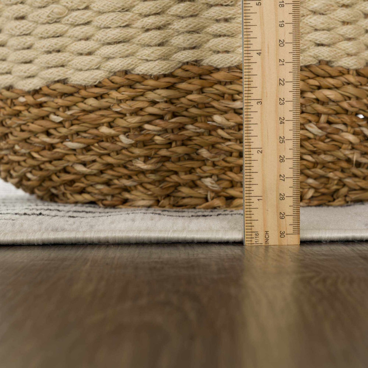 Angus Abstract Black & White Striped Area Rug - Modern Farmhouse Polypropylene, Non-Shedding, Hauteloom