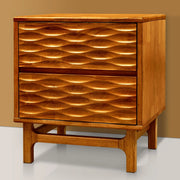 Acacia Elara Nightstand with 2 Drawers - Fluent Trends Nightstand