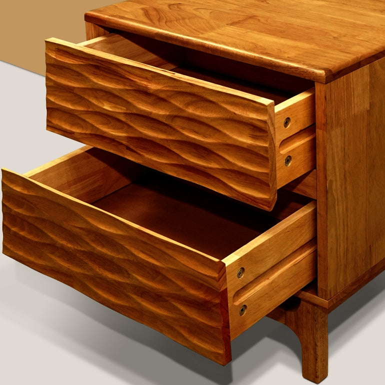 Acacia Elara Nightstand with 2 Drawers