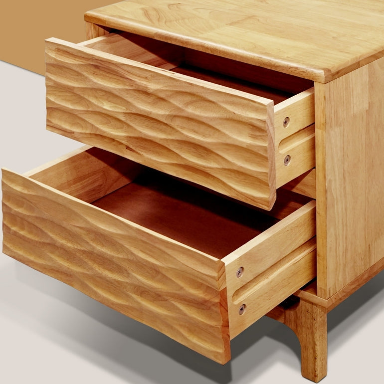 Acacia Elara Nightstand with 2 Drawers