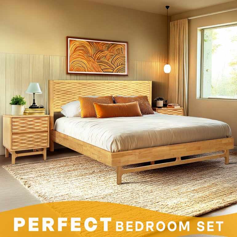 Acacia Elara Nightstand with 2 Drawers