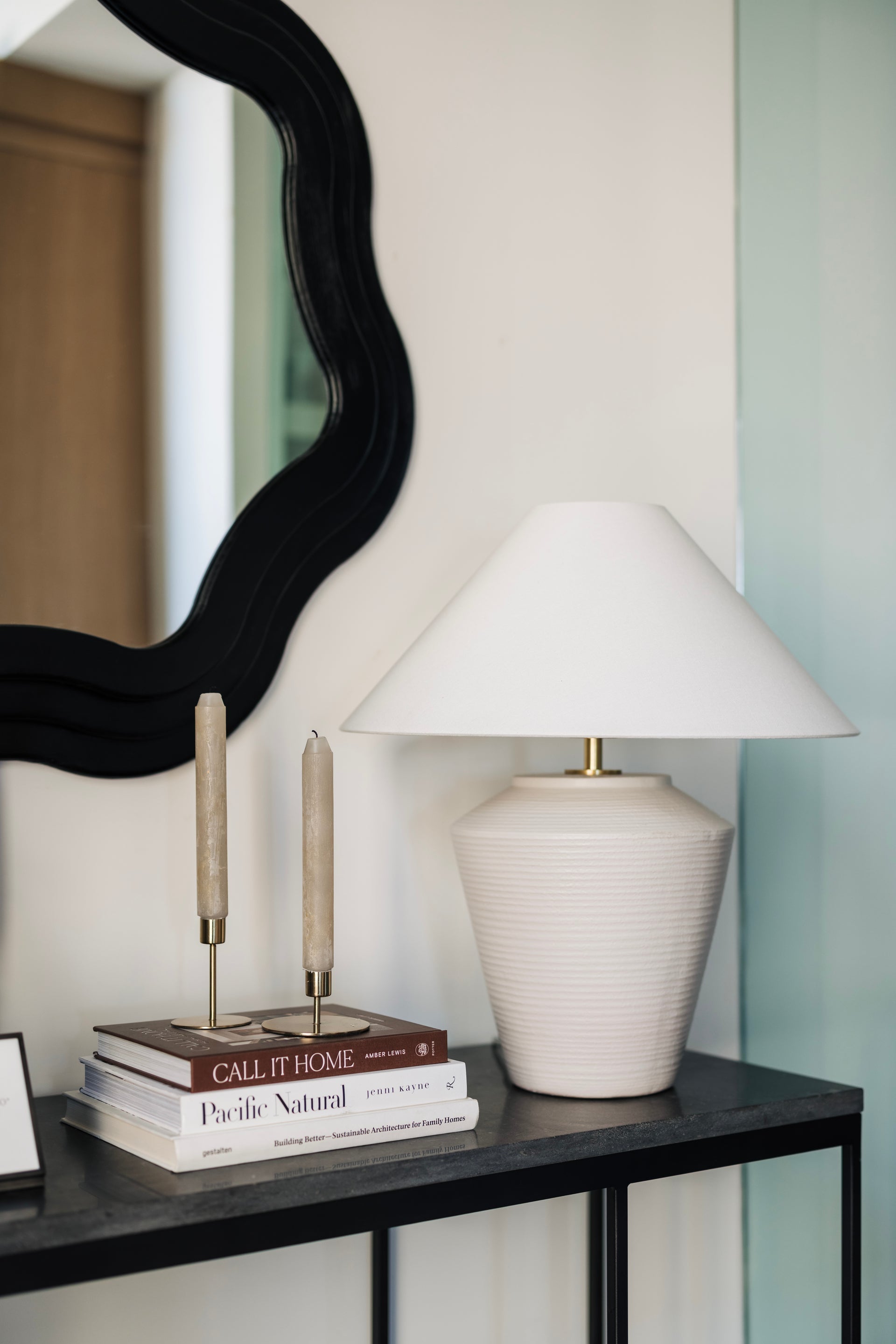 Roquelle Ceramic Table Lamp White Cliff Studio