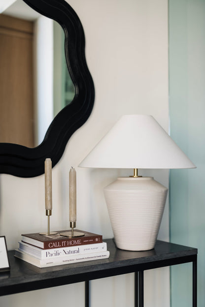 Roquelle Ceramic Table Lamp White Cliff Studio