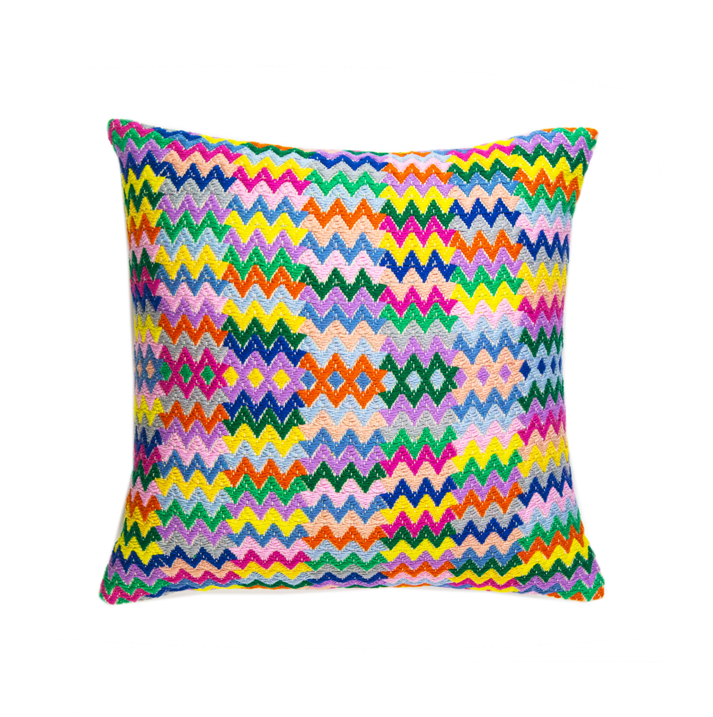 Cotzal Paneled Square Pillow
