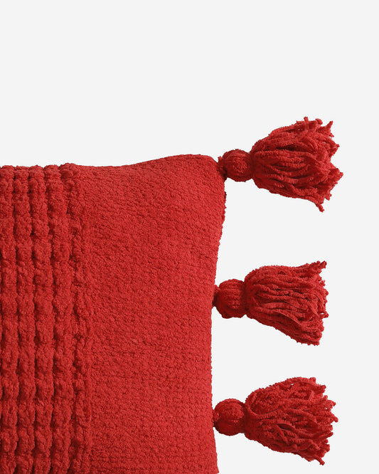 Braided Pom Pom Lumbar Pillow