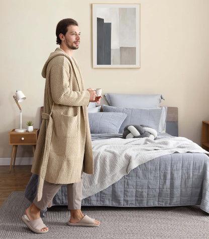 Ribbed Hooded Robe Sunday Citizen