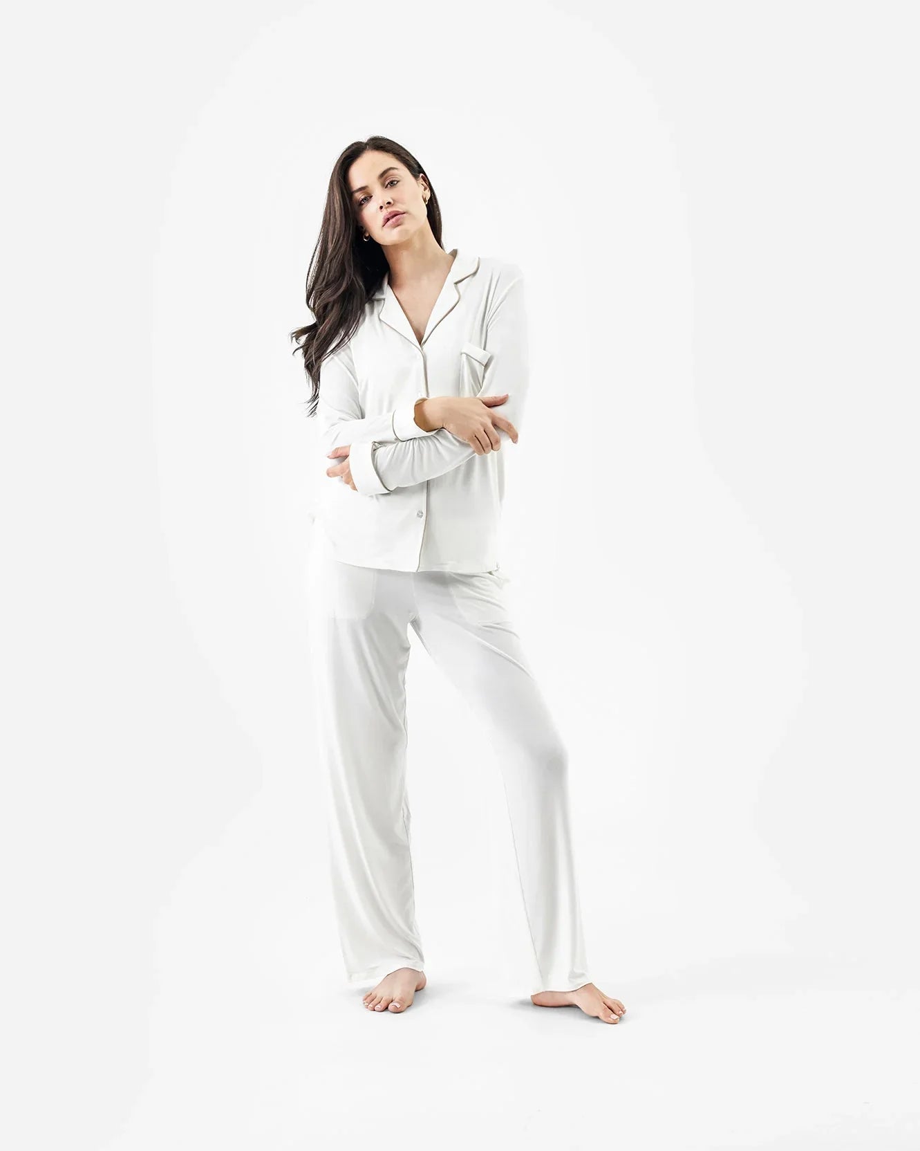 Naked Modal Long PJ Set - Fluent Trends