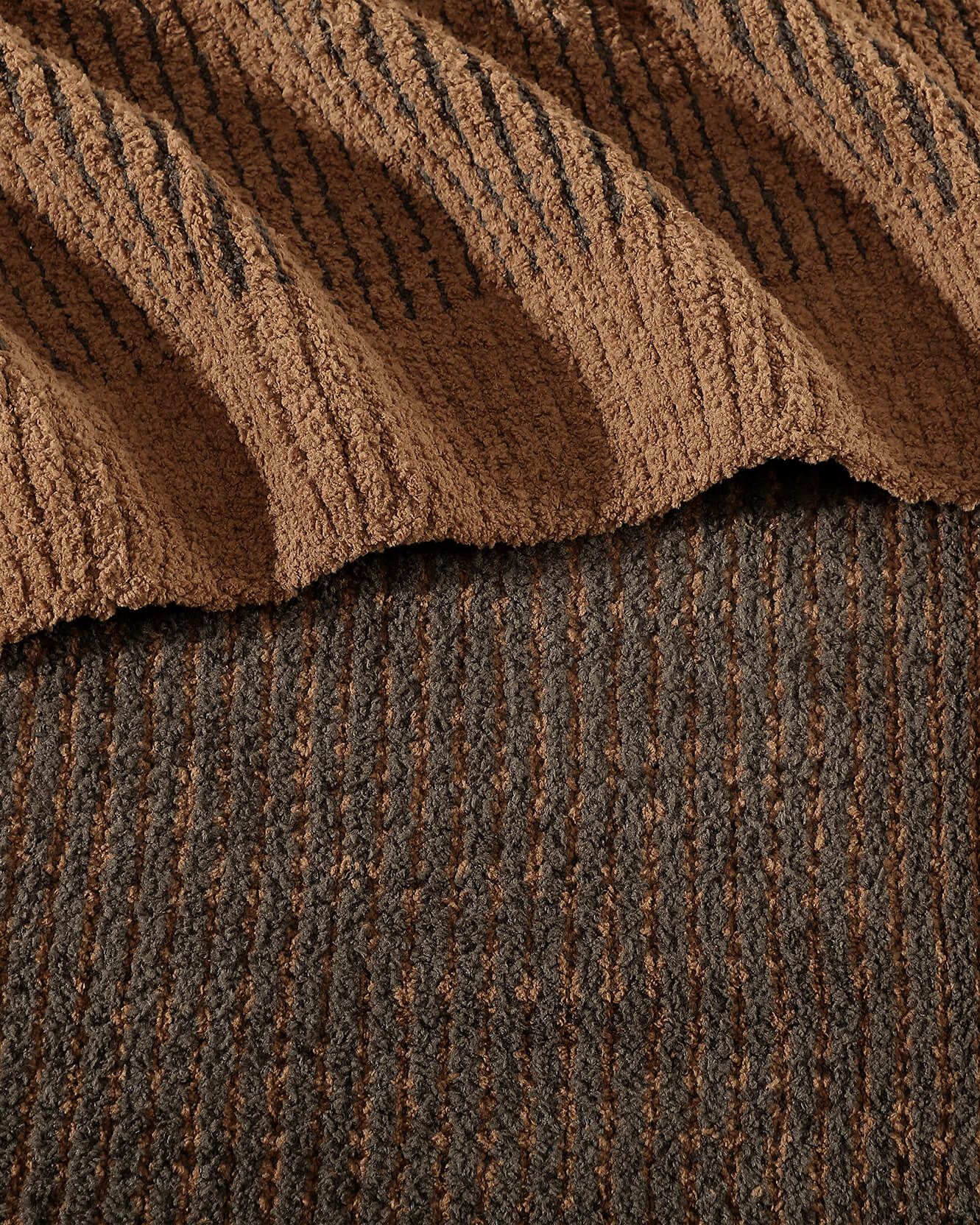 Two-Tone Ribbed Bed Blanket | Last Chance