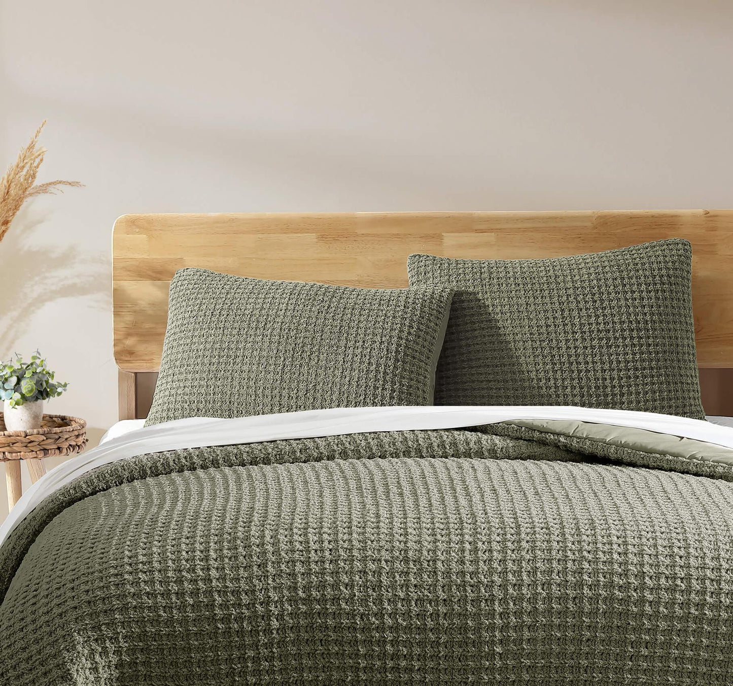 Snug Waffle Comforter Queen - Bamboo & Recycled Fill | Queen King Cal King