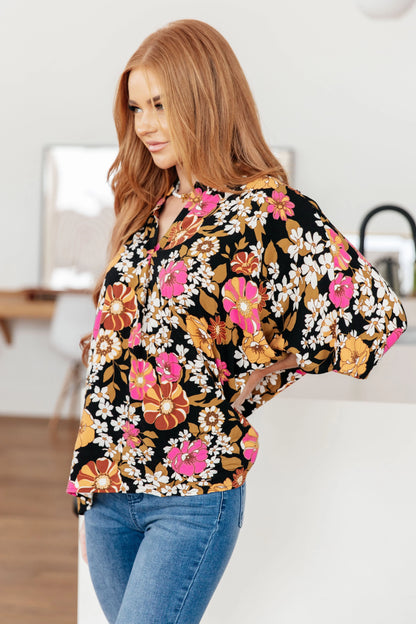 Take Another Chance Floral Print Top - Fluent Trends