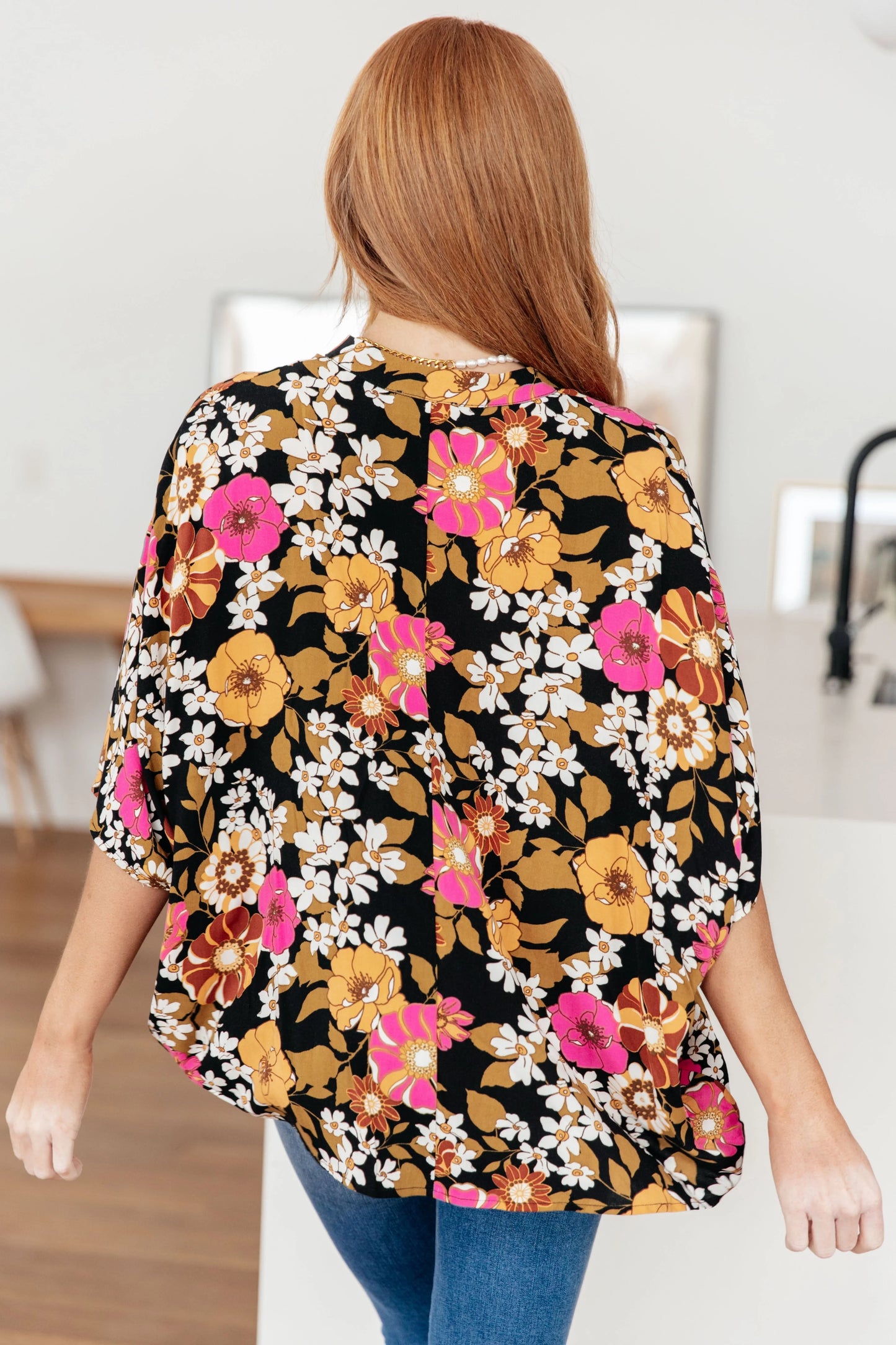 Take Another Chance Floral Print Top - Fluent Trends