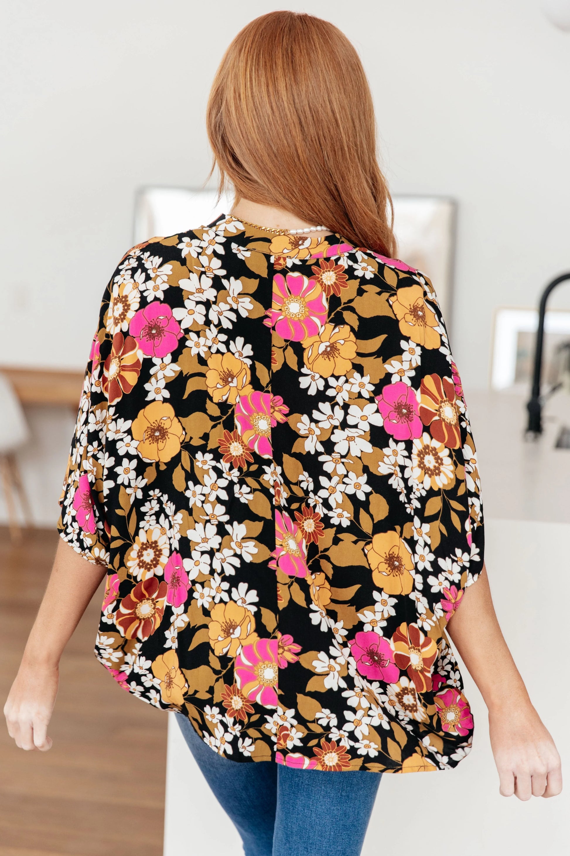 Take Another Chance Floral Print Top - Fluent Trends