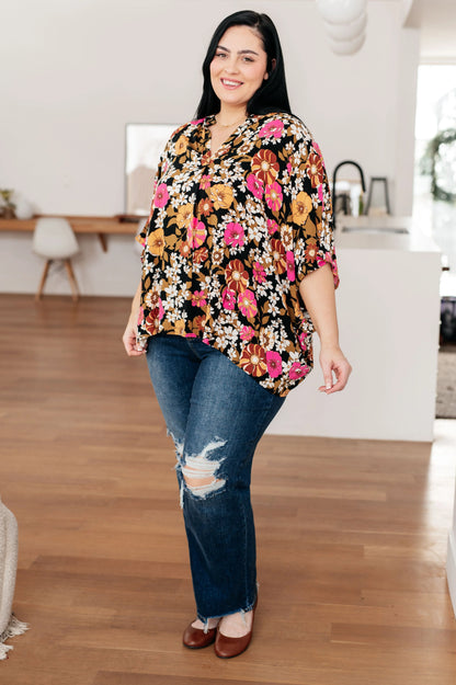 Take Another Chance Floral Print Top - Fluent Trends