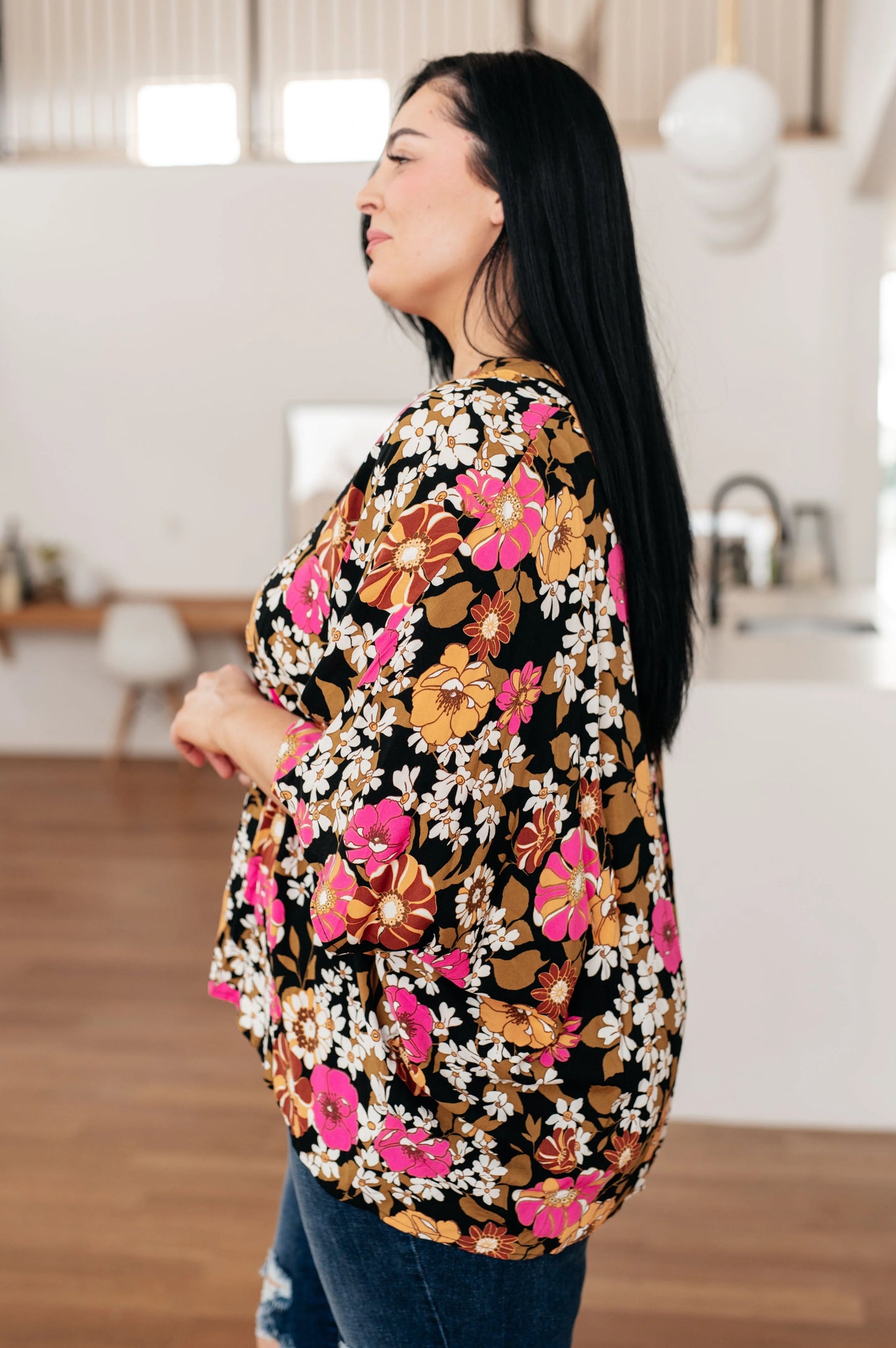 Take Another Chance Floral Print Top - Fluent Trends