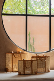 Dian Leather and Rattan Tote Bag - Fluent Trends