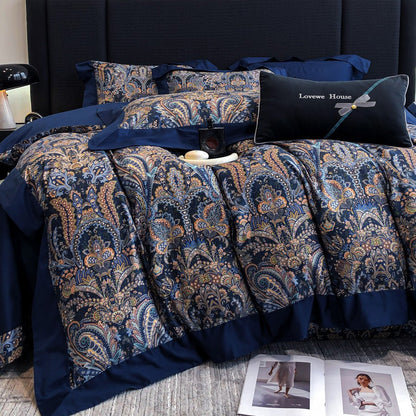 Vintage European Elegant Printed Cotton Sateen Bedding Set | 3CARATS 3CARATS
