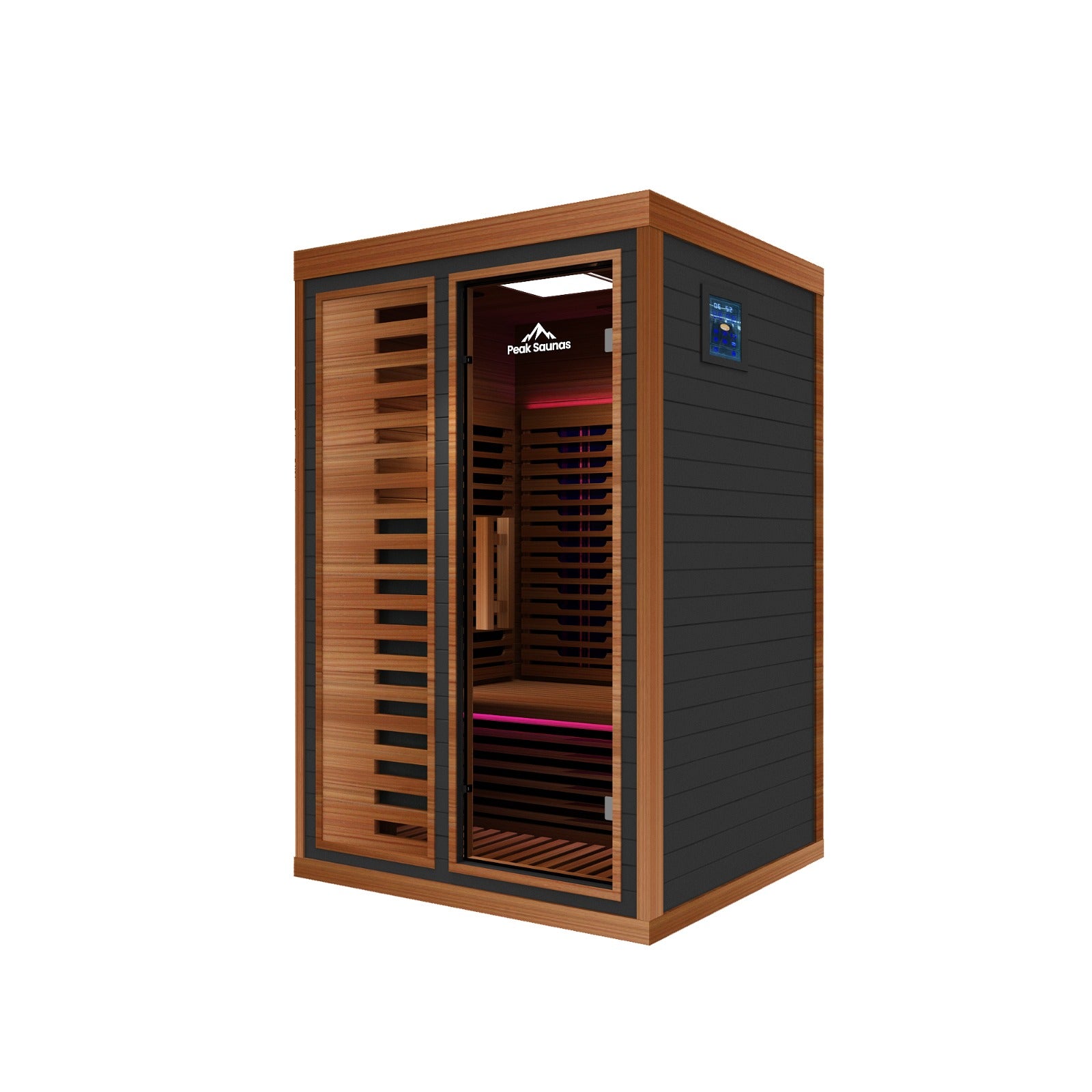 Peak Saunas Fuji 2-Person Full Spectrum Infrared Sauna with XL Medical-Grade Red Light Therapy & Smart WiFi App Control Peak Wellness USA