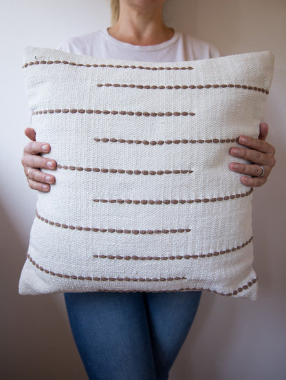 Zuri Hand-Loomed Wool Throw Pillow Kanju Interiors