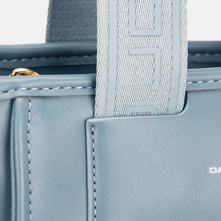David Jones Small Handbag with Embossed Pattern Handles - Fluent Trends