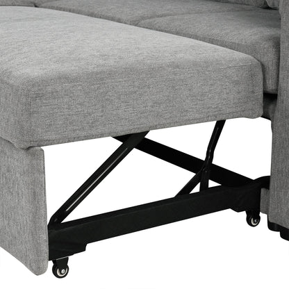 109.1' Sectional Sofa Convertible Pull-out Sofa Bed with Storage Ottoman Streamdale Furniture
