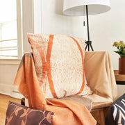 Arc Coral Hand Crafted Shibori Print Mulberry Silk Pillow - Fluent Trends