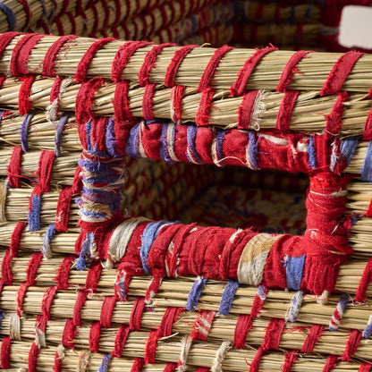 Lidded Sari Storage Basket 10.5H