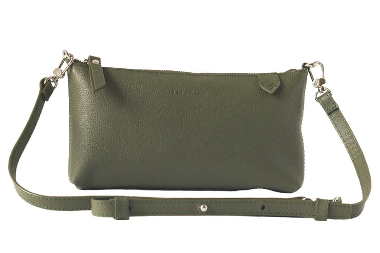 Elia Convertible Leather Bag – Clutch, Shoulder & Crossbody - Fluent Trends 