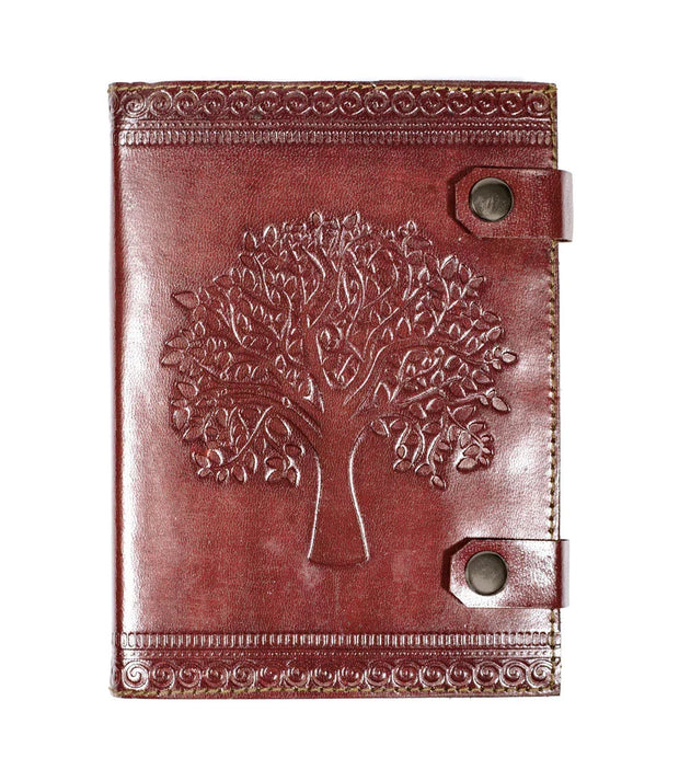 Aranyani Tree of Life 5x7 Leather Journal - Refillable Recycled Paper - Fluent Trends
