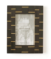 Andhera Dash 4x6 Black Picture Frame - Hand Carved Horn, Brass - Fluent Trends