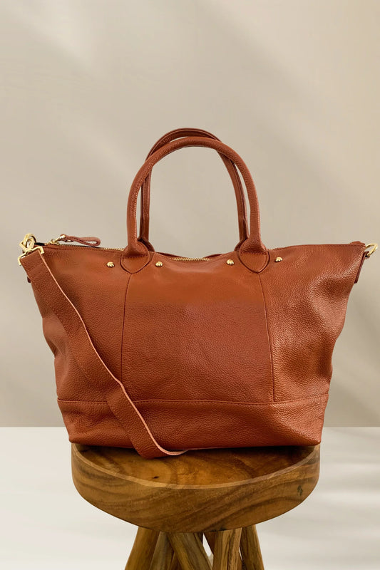 Leather Tote Bag – Handmade Slouchy Shoulder Bag Sienna
