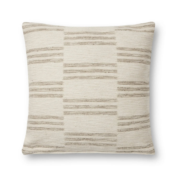 Amber Lewis x Loloi Jay Ivory / Sand 22'' x 22'' Cover Only Pillow - Fluent Trends