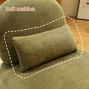 Modern Green Velvet Armless Accent Chair with Solid Wood Legs - Fluent Trends