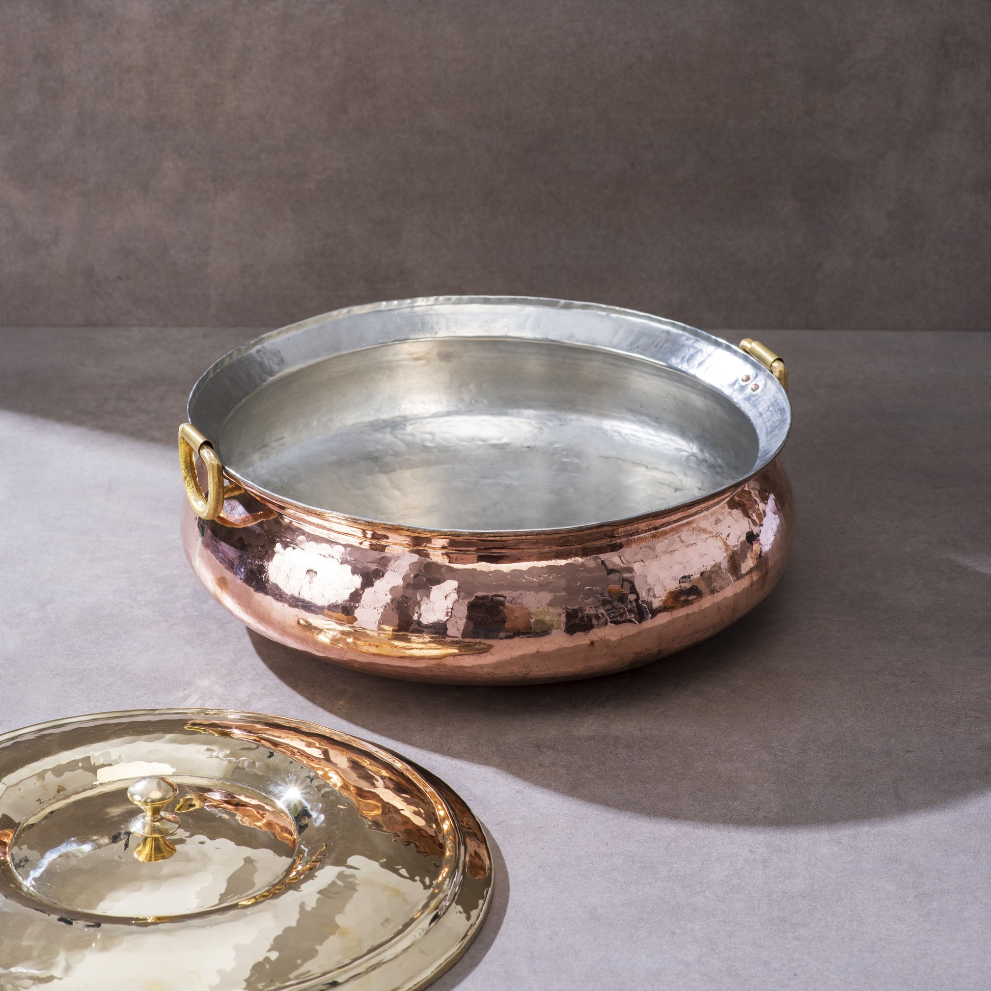 Copper Hammered Braiser - Copper Chafing Dish Powered by People