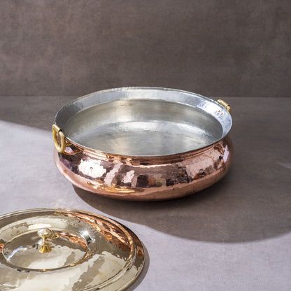 Copper Hammered Braiser - Copper Chafing Dish Powered by People