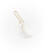Rajani Crescent Moon Drop Earrings - Mother of Pearl - Fluent Trends