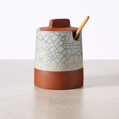 Ciya Blue Crackle Honey Pot - Fluent Trends