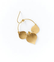 Chameli Leaf Gold Drop Earrings - Fluent Trends