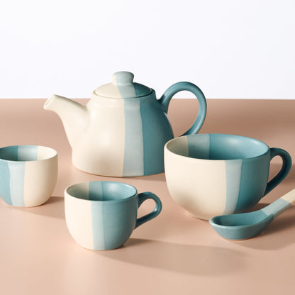 Pheeka Glazed Striped Teapot