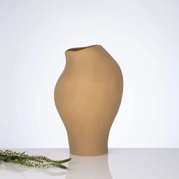 Mosco Light Brown Vase - Fluent Trends