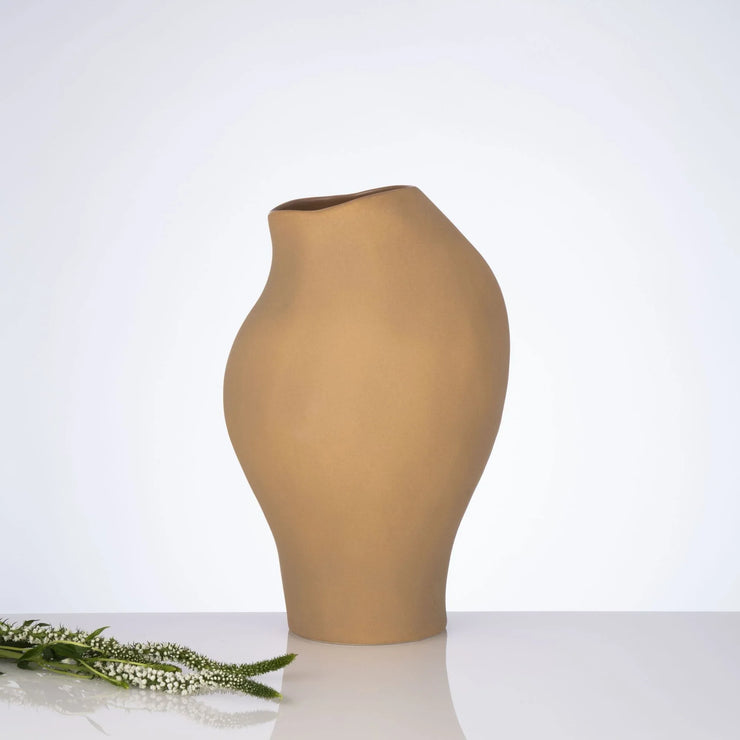 Mosco Light Brown Vase - Fluent Trends