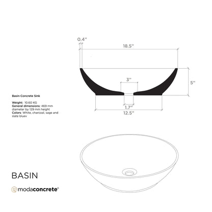 Basin Concrete Sink ModaConcrete - Direct source for architectural and precast concrete