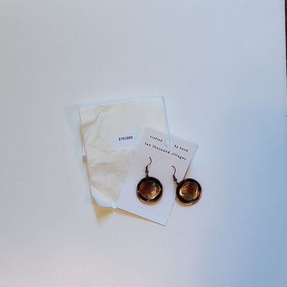 Adrift - Hammered Copper Earrings - Fluent Trends