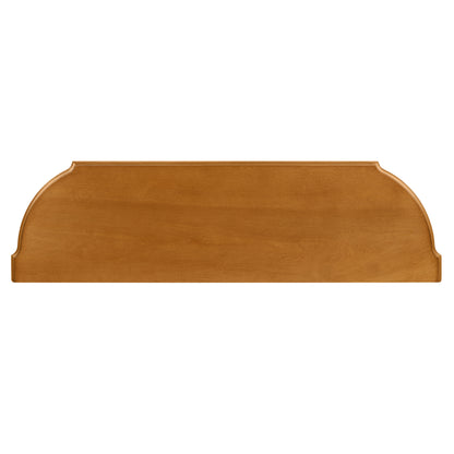 Retro Curved Wood Console Table with 3 Drawers, 43'' Entry Table with Storage Shelf, Sofa Table Behind Couch with Solid Wood Legs for Living Room Hallway, Brown - Fluent Trends
