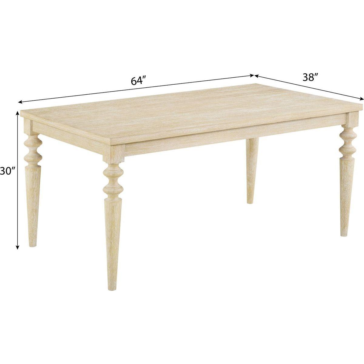 Amonia 7-piece Dining Set, Turned-Leg Dining Table with 6 Tufted Chairs Streamdale Furniture