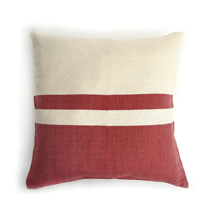Woven Block Pillow Case - Natural with Copper Powered by People